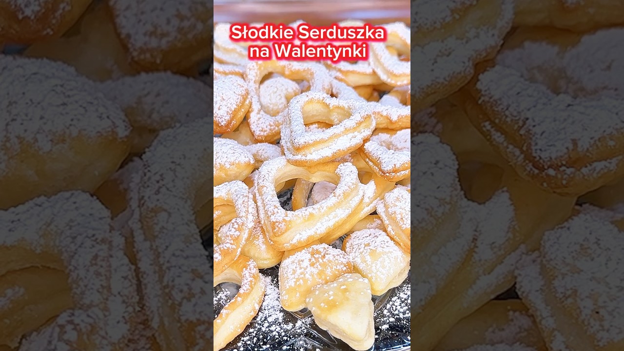 Słodkie serduszka ❤️ Szybki deser na Walentynki❣️#shorts #walentynki #serce #ciasteczka #przekąska