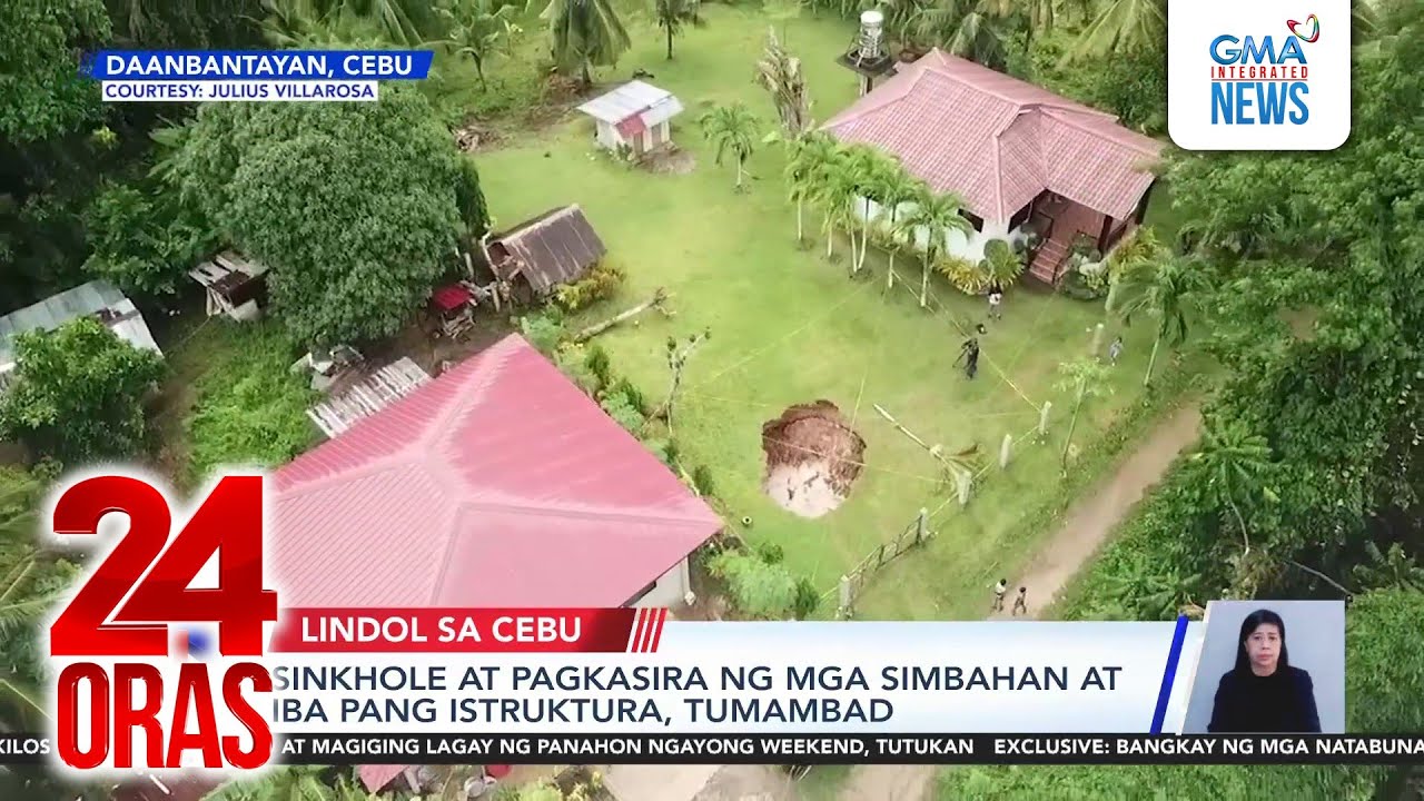 Sinkhole found in quake-hit Daanbantayan | 24 Oras