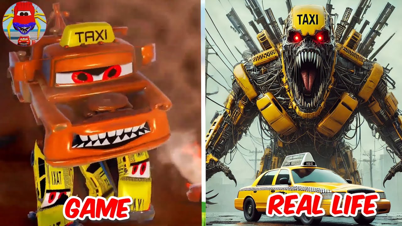 Taxi Head Eater Monster In Real Life | All Eater Monster | Spinning Wheel Tiles Hop Battle