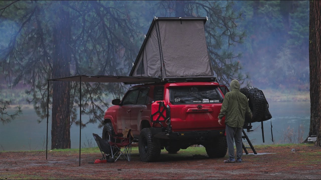 4Runner Camping in Rain - ASMR (4K) - Montana Short Film - SOLO