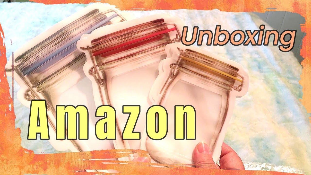 Amazon Unboxing CUTE Mason Jar ZIPLOCK BAGS #amazonfinds #unboxing #zipperbag #crafts #cute #fun