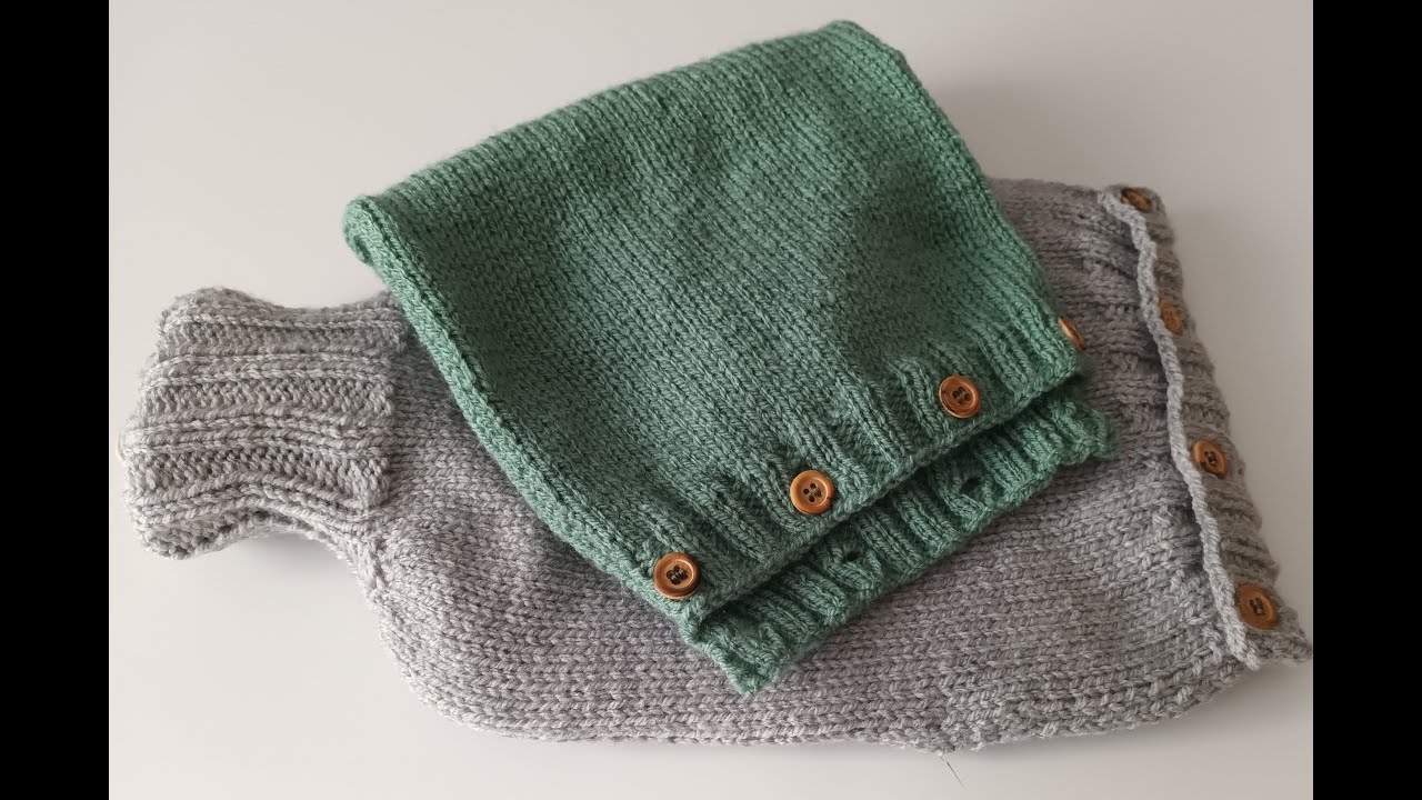housse de bouillotte au tricot