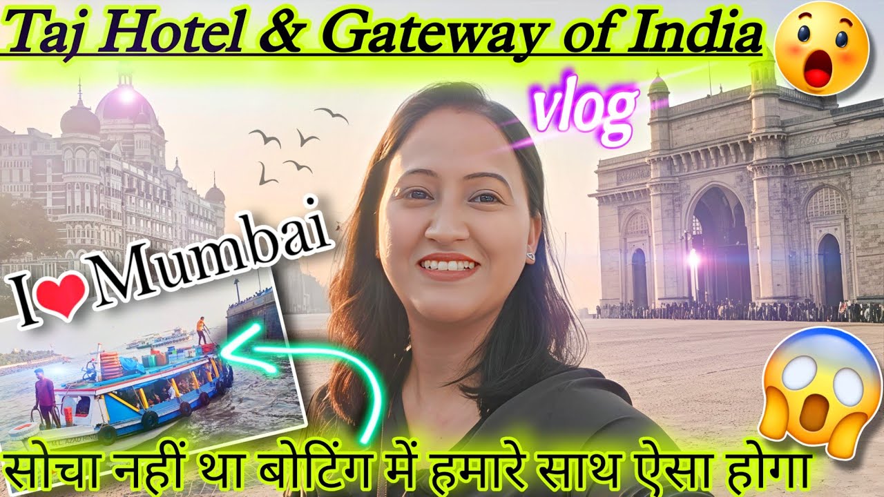 Gateway of India & Taj Hotel dekha 😍 #gatewayofindia #tajhotels #mumbai #gatewayofindiamumbai #vlog 