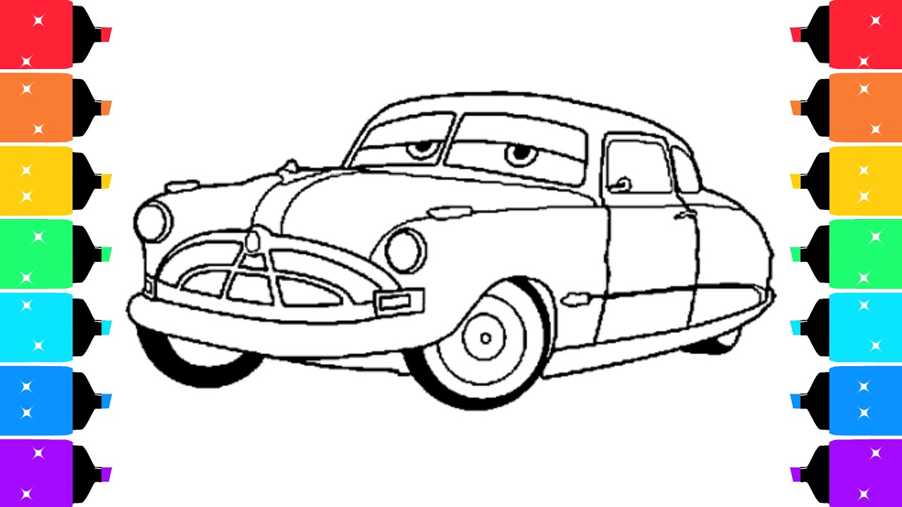 Coloring Doc Hudson Cars 3 Coloring Page