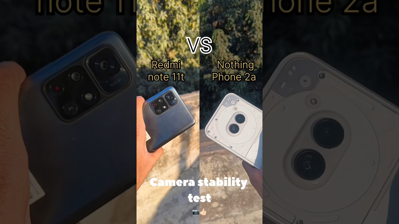 Nothing phone 2a vs Redmi note 11t 5g camera stability test 🤯 #shorts #ytshorts #trending #cricket