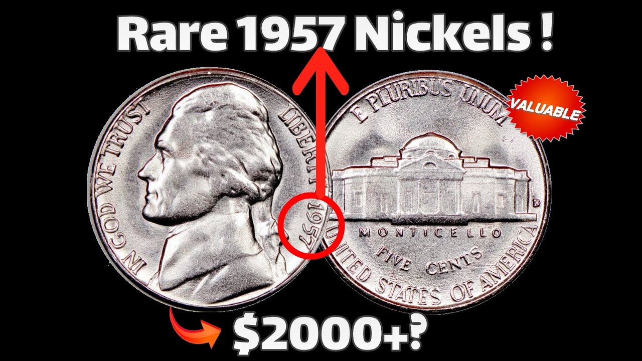 1957 Jefferson Nickel Value? Rare 1957 Nickel Coins Worth Big Money ! #value #valuable 