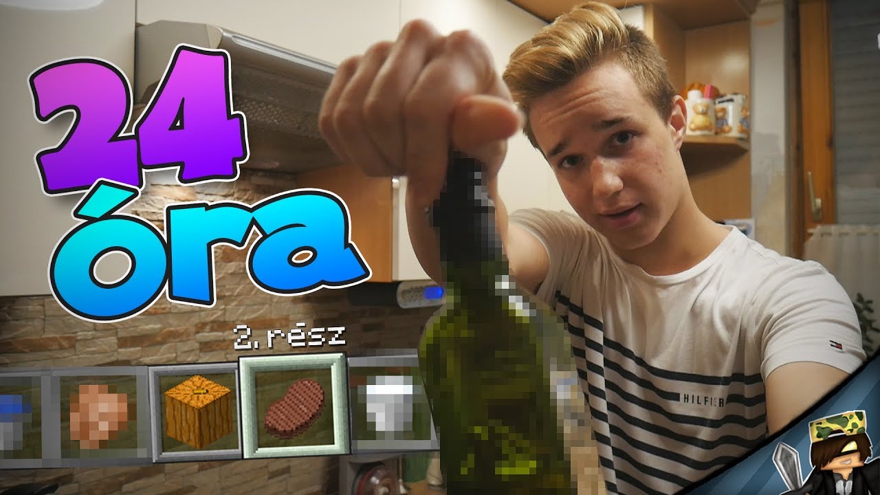 24 &Oacute;R&Aacute;S MINECRAFT KAJA KIH&Iacute;V&Aacute;S! #2 🍗🥔