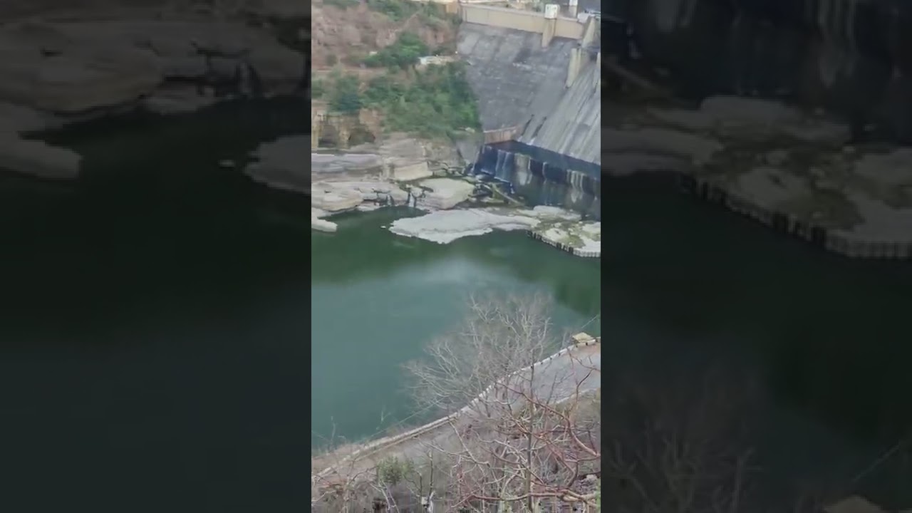 Sri Sailam Dam on Krishna River, Andhra Pradesh. Majestic View.