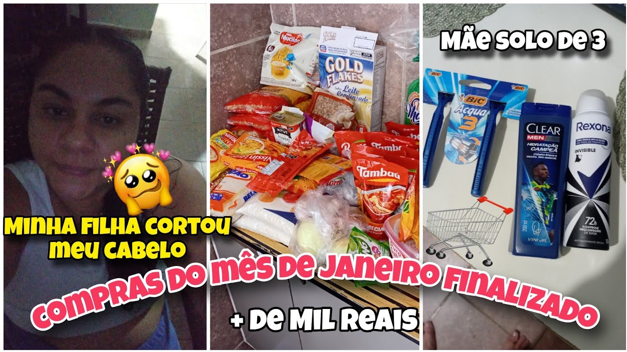 FINALIZANDO AS COMPRAS DE JANEIRO DE 2026 / ELA CORTOU O MEU CABELO CURTINHO...