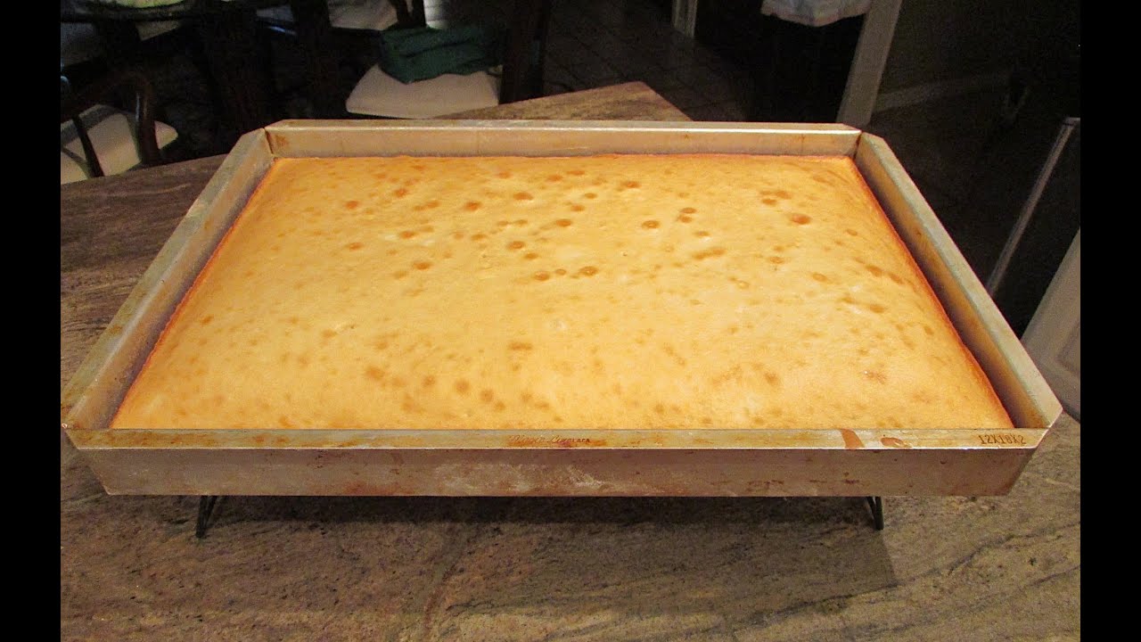 White Half Sheet Cake (Box Cake Mix) by Diane Lovetobake