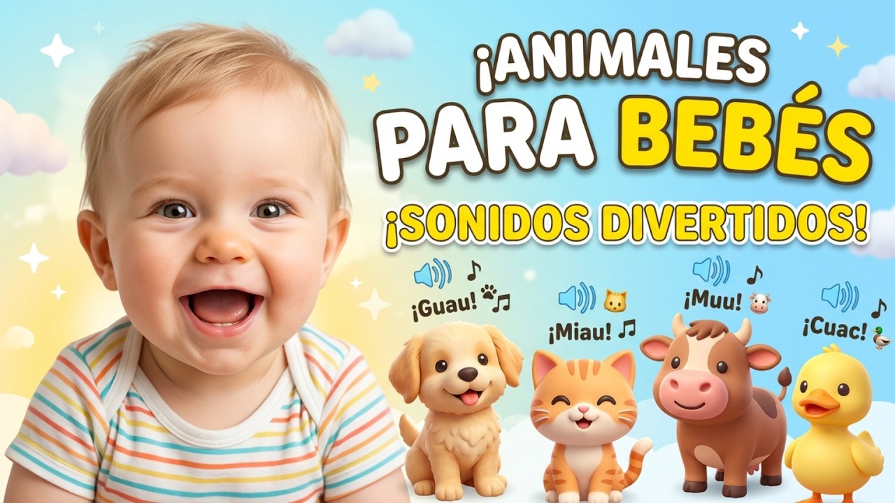 Sonidos de Animales para Niños 🐮🐶🦁 | Aprende y Juega con Animales 🐯🎵