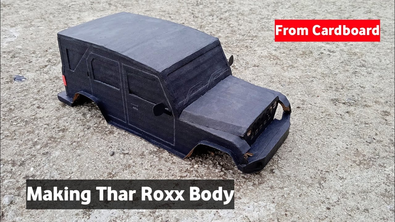 how to make rc Thar Roxx with cardboard || cardboard se ghar pe thar roxx kaise banaen || #handmade