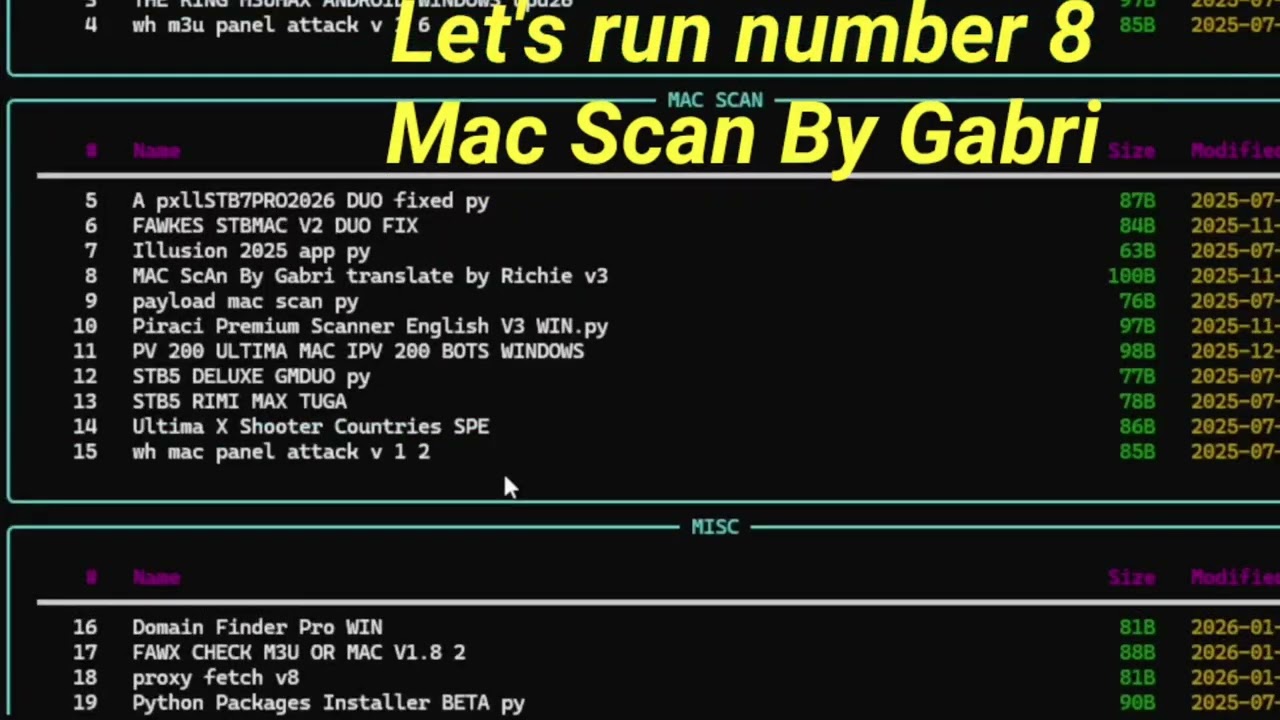 Easy mac scan using Python Portable