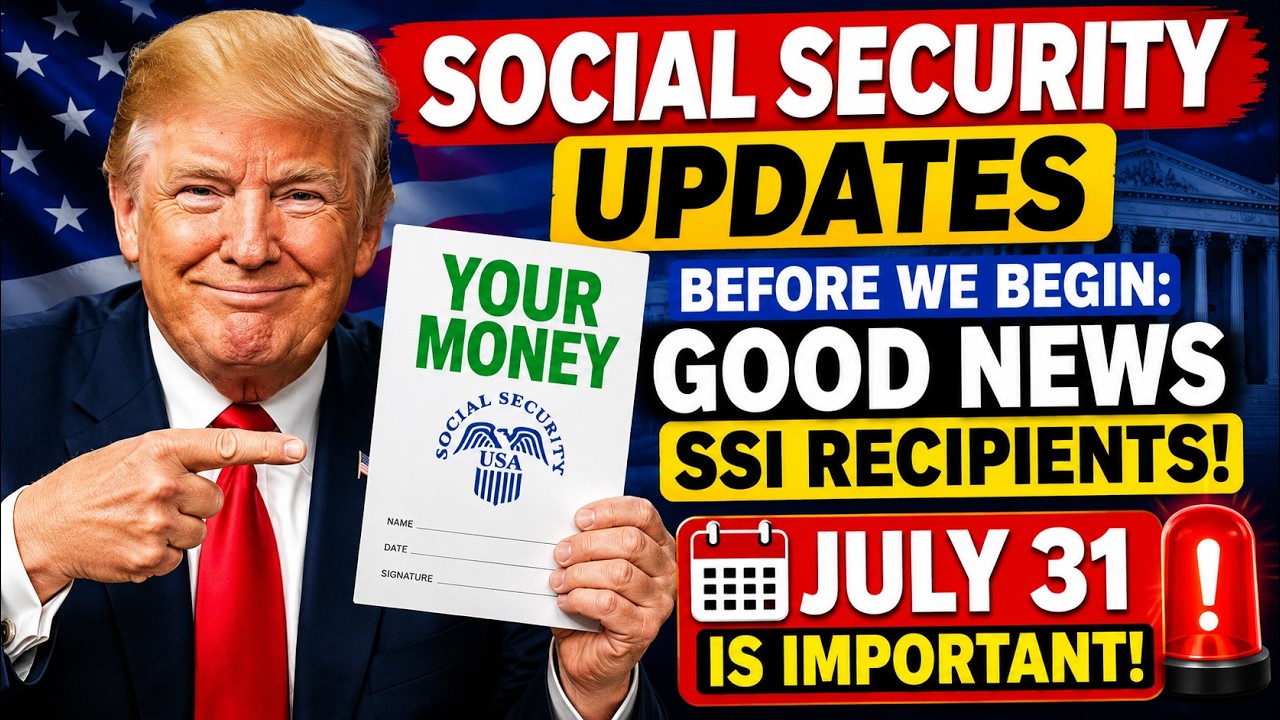 Social Security Updates Before We Begin: Good News for SSI Recipients  JULY 31 IS IMPORTANT