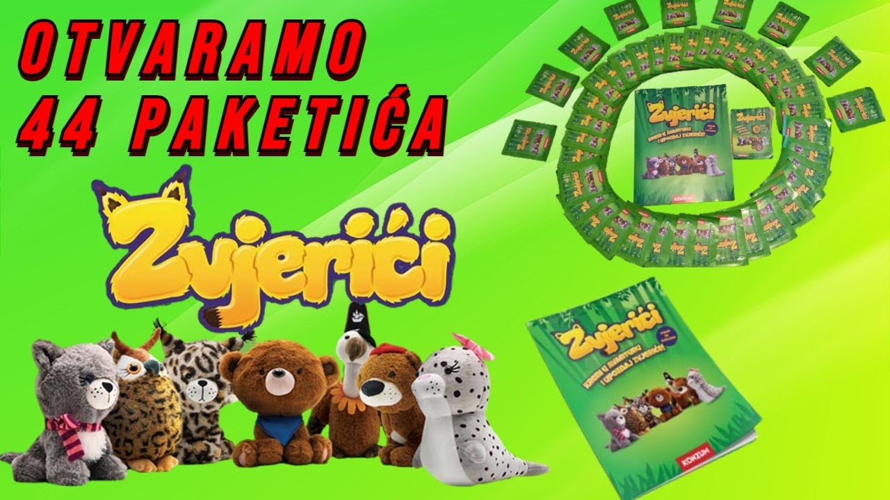 Zvjerići Konzum [44 paketića] UNBOXING!
