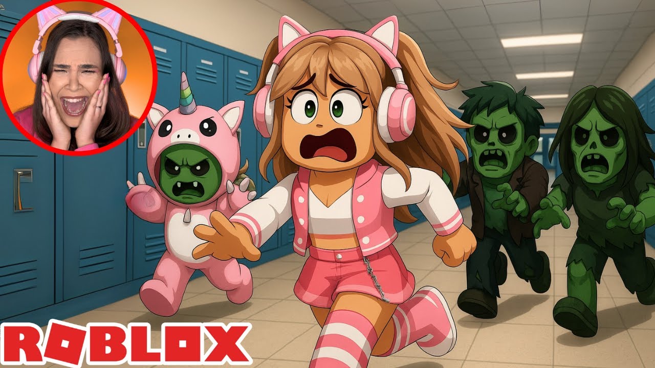 A ESCOLA FOI ATACADA e A BABY VIROU ZUMBI no ROBLOX!