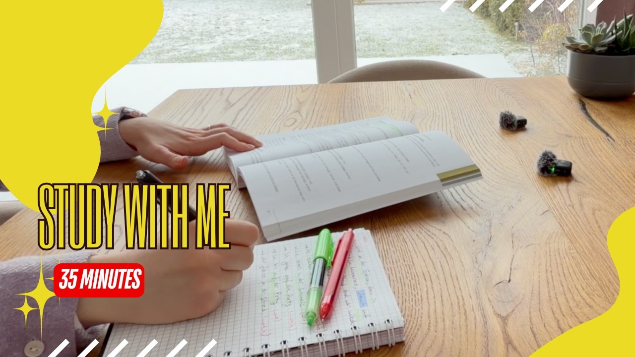 Study German With Me (35 Minutes) ⏱️ Countdown Timer | Quiet Focus (No Music)