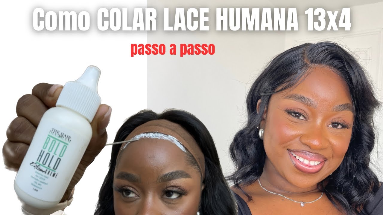 COMO COLAR LACE HUMANA SOZINHA 13x4 PASSO A PASSO #tutorial #lace #cabelo