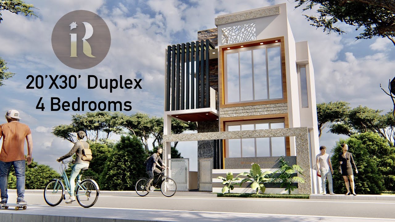 20X30 Duplex 4 Bedroom House Design with Detailed Plan
