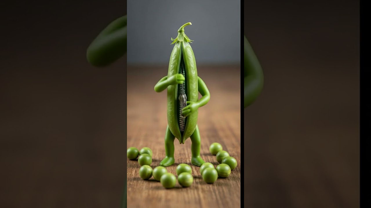 Peapod and Peas#foodparody #peapod #funny #asmr #fyp