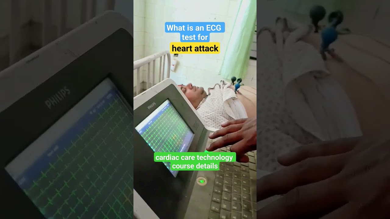 What is an ECG test for? heart attack || cardiac care technology course details #viral #viralvideo