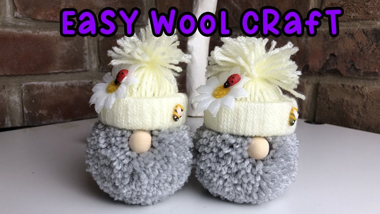 How to make a Pompom Gnome \\ Easy wool craft