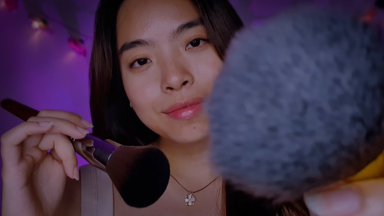 Softest, Quietest Face Brushing for Sleep ⋆˚✿˖° ASMR No Talking