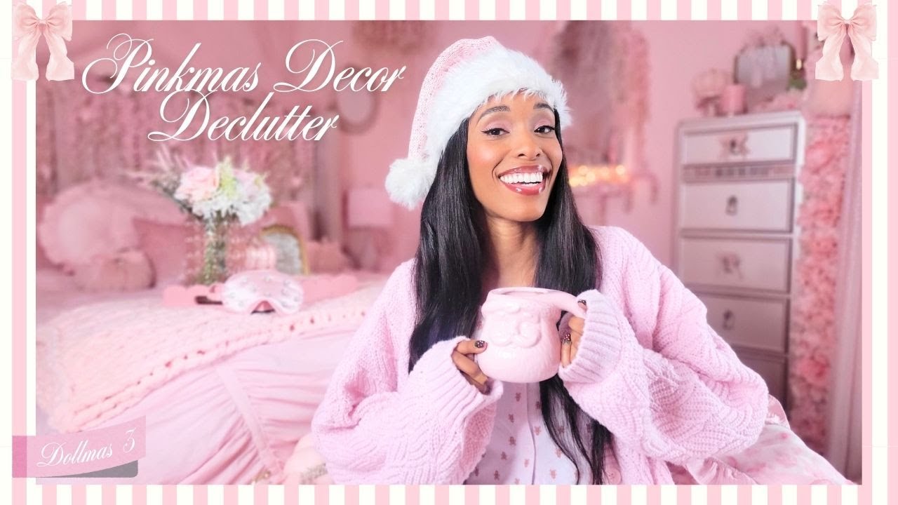 PINK CHRISTMAS DECOR COLLECTION & DECLUTTER