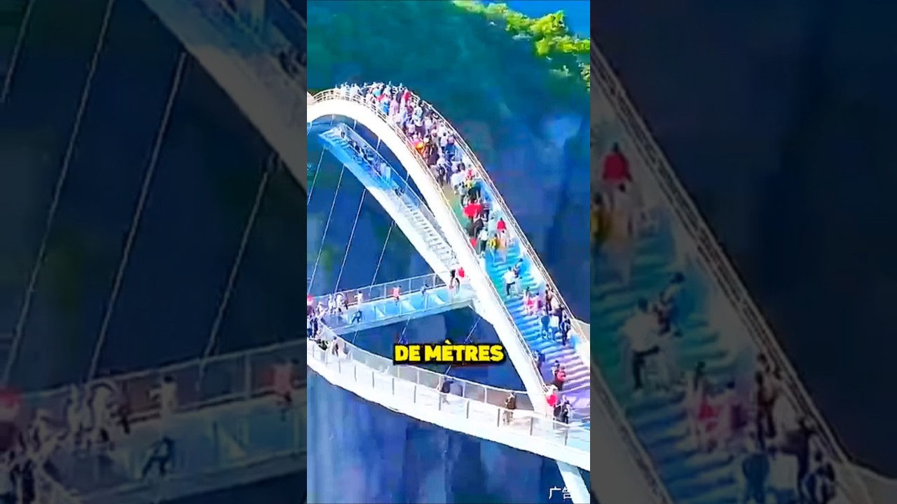 Le pont le plus dangereux de Chine #Chine #technology The most dangerous bridge in China