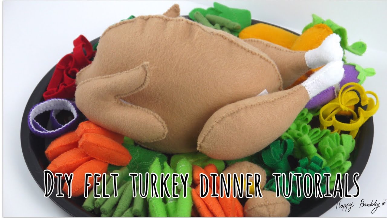 Felt turkey dinner | HappyBankyCraftymom