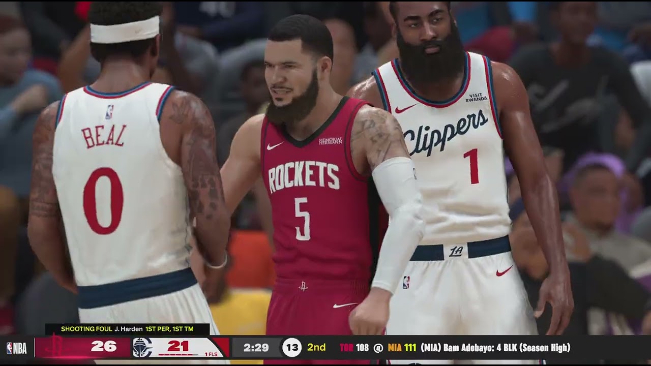 NBA 2K26 Regular season, Clippers vs. Rockets, 20-9