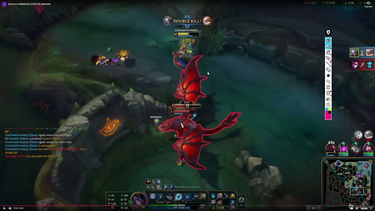 Emerald Diana vs FiddleSticks,