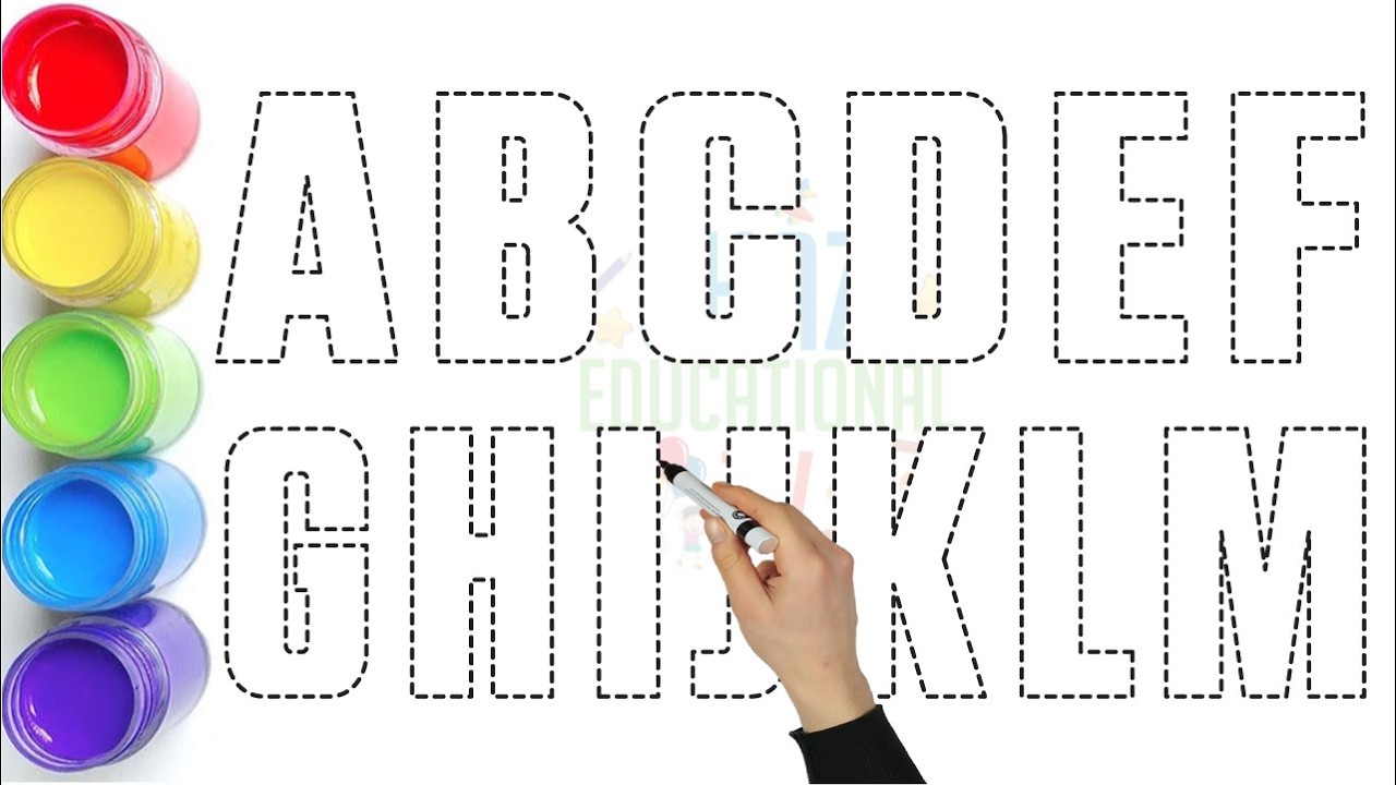 Давайте научимся рисовать и раскрашивать ABCDEFGHIJKLM для детей // Простой пошаговый урок рисования