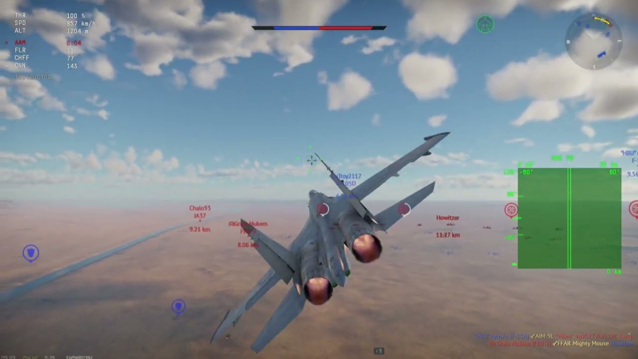 War Thunder: Air Battles Sinai Map J-11A, and Su-30MMK Tenacious Foes