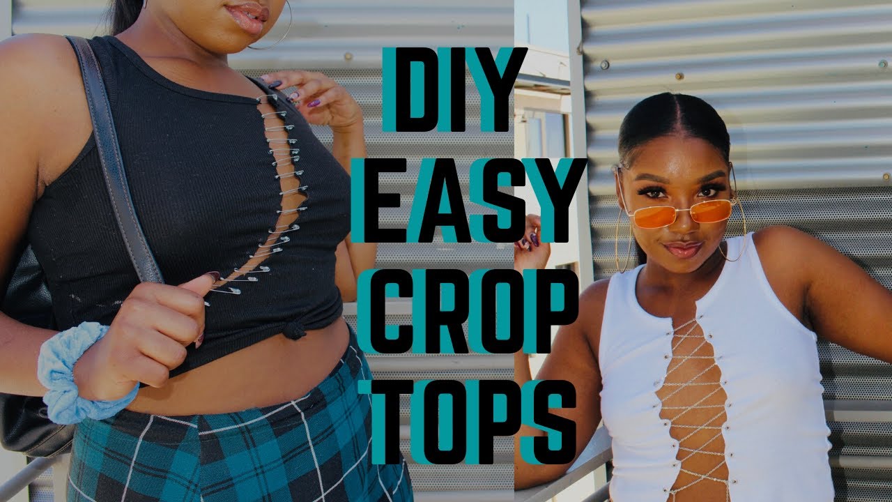 Safety Pin Shirt Easy DIY: Easy DIY Crop Top Tank