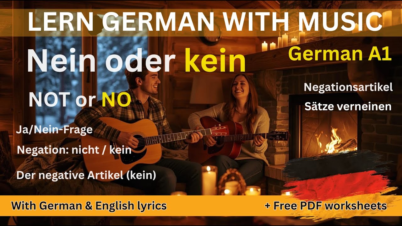 Nicht oder kein Learn German A1 with Music  Not or No