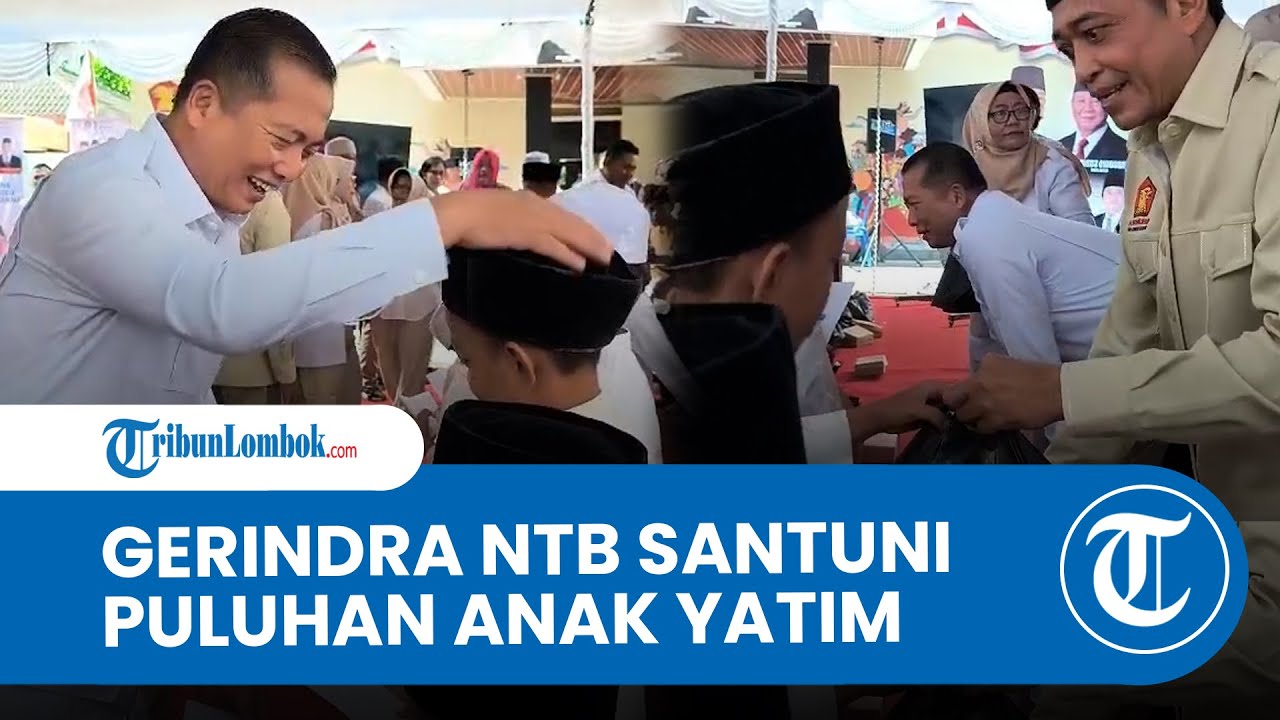 Gerindra NTB Santuni Puluhan Anak Yatim di Momen HUT ke-18