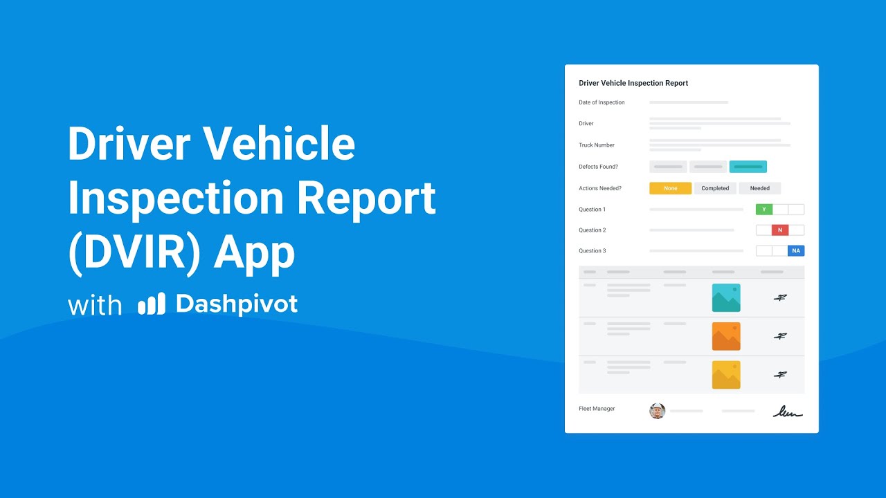 Simplify Driver Vehicle Inspection Reports with Dashpivot