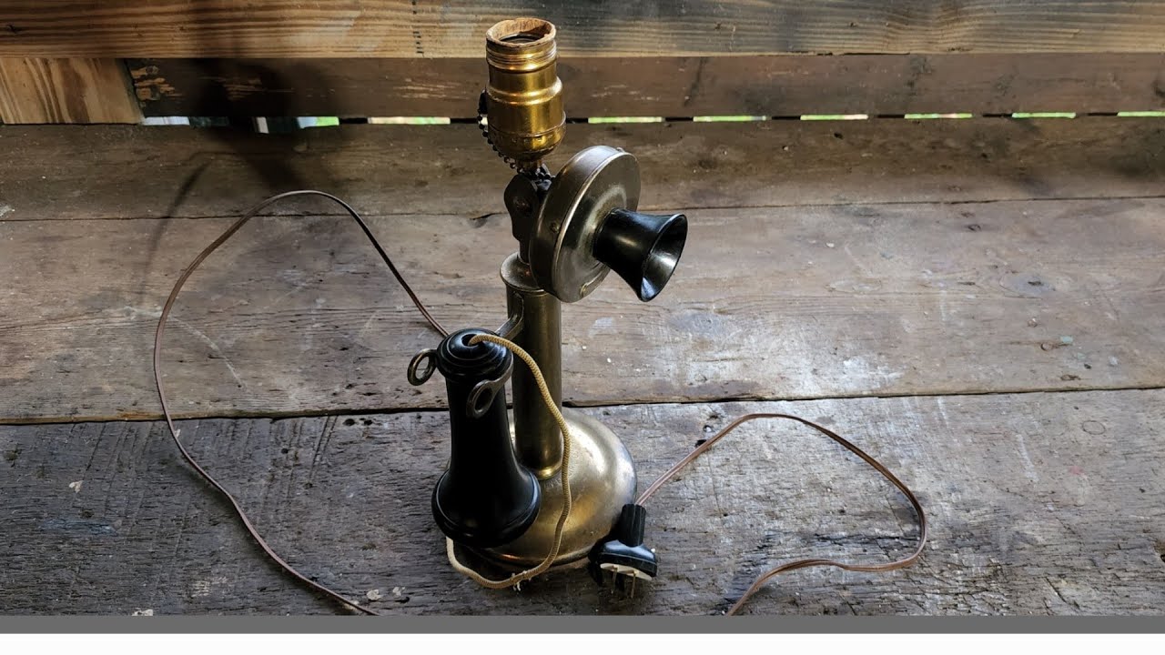 Antique 1915 Wetern Electric Candlestick Phone Restoration  ( Lamp Conversion  )