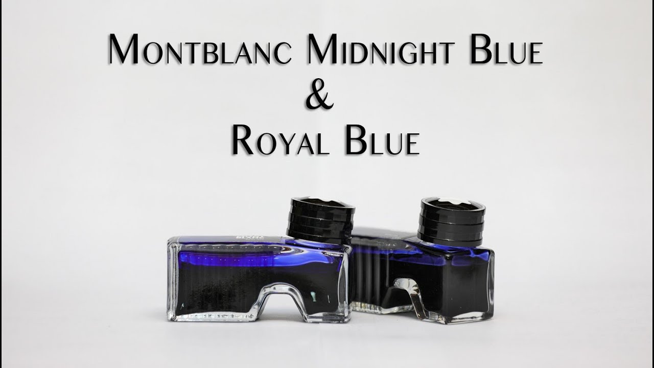Inchiostri Montblanc Royal blu e Midnight blu recensione - ink test review