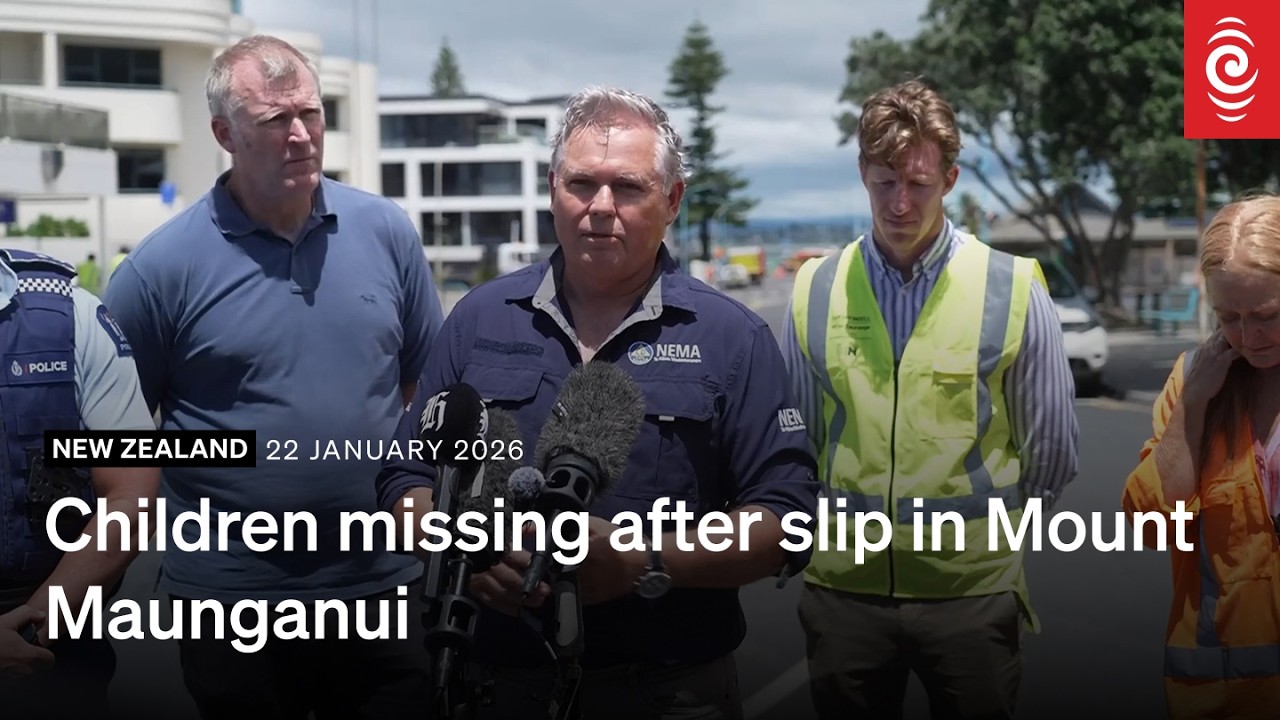 Rescuers heard people under debris after Mt Maunganui land slip | Press conference | RNZ