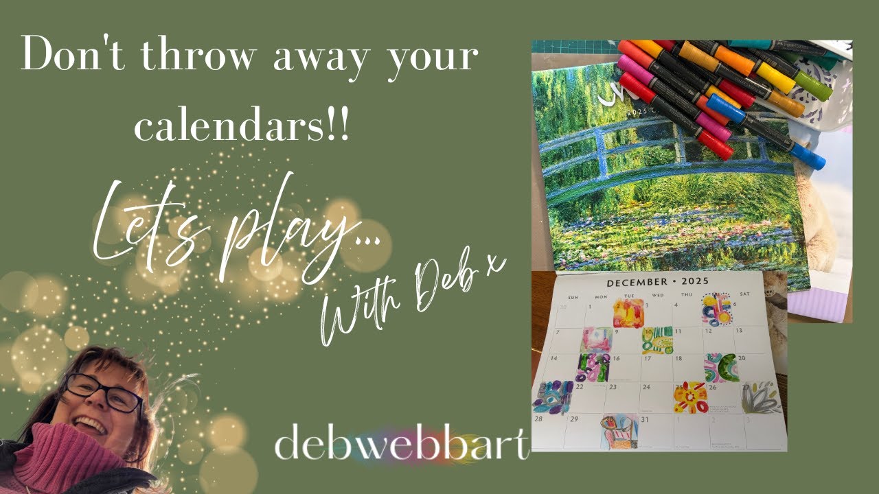 Don't throw away your calendars! - creating with calendars using watercolour markers...