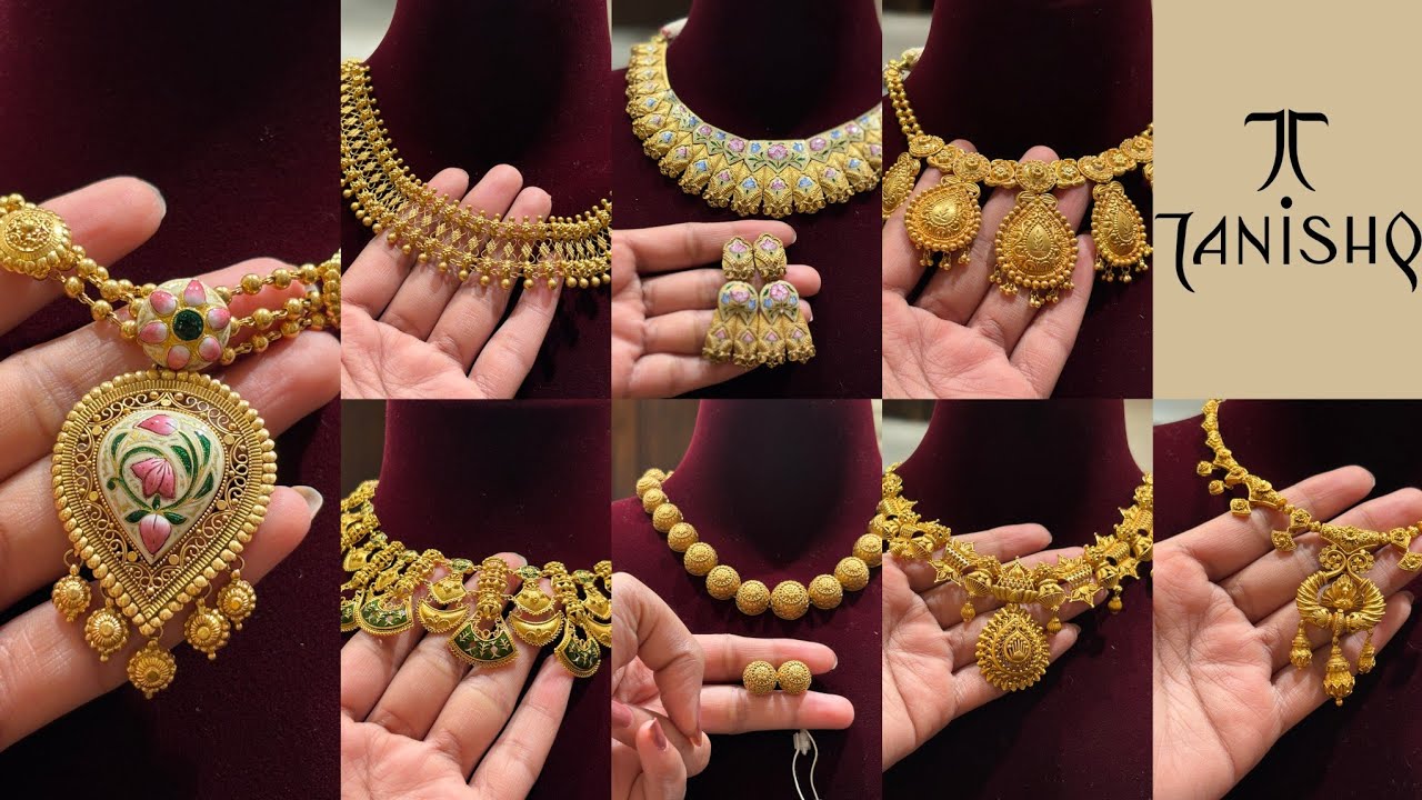 Tanishq Latest Antique Gold Necklace Set Design 💕 || Tanishq Trendy Gold Necklace Set Collection 😱