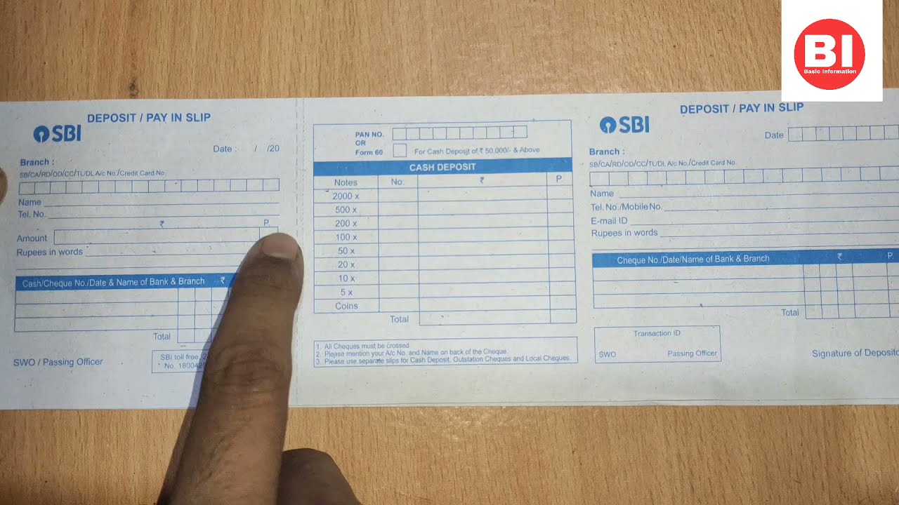 SBI Bank/ How To Fill Deposit Slip/ SBI  बैंक का जमा पर्ची(Deposite Slip)को कैसे भरे in hindi simple