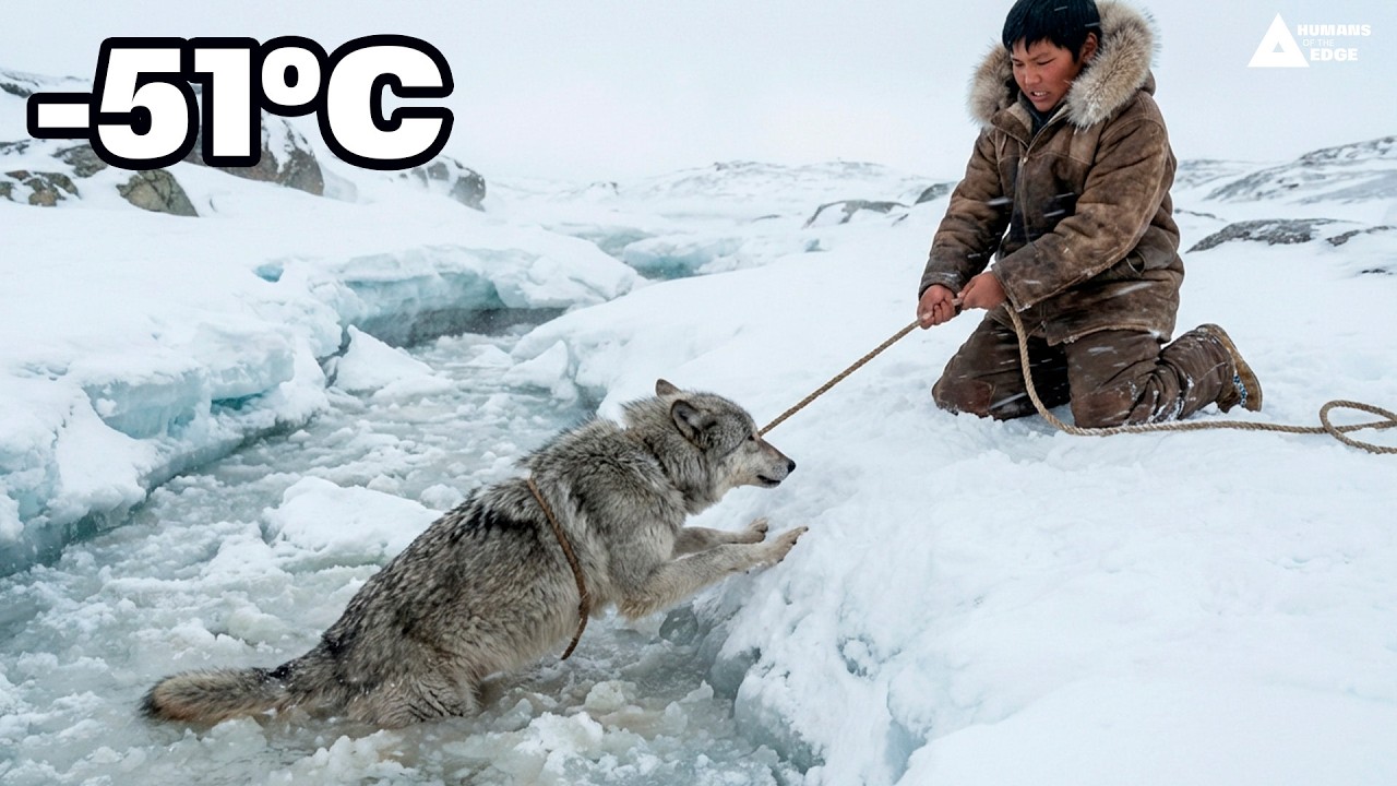 Alaska -51°C | Boy and his wolf build shelter to protect themselves from the intense blizzard