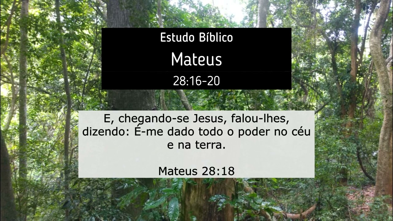 JESUS APARECE AOS SEUS DISCÍPULOS NA GALILEIA - Mateus 28:16-20 (Estudo Bíblico)