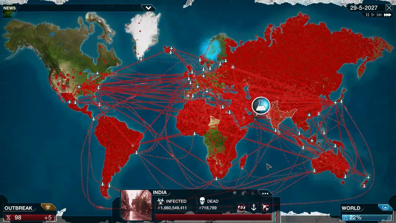 Plague Inc: Evolved - Outbreak Recursive Blueprint Mega Brutal No Commentary ( failed )