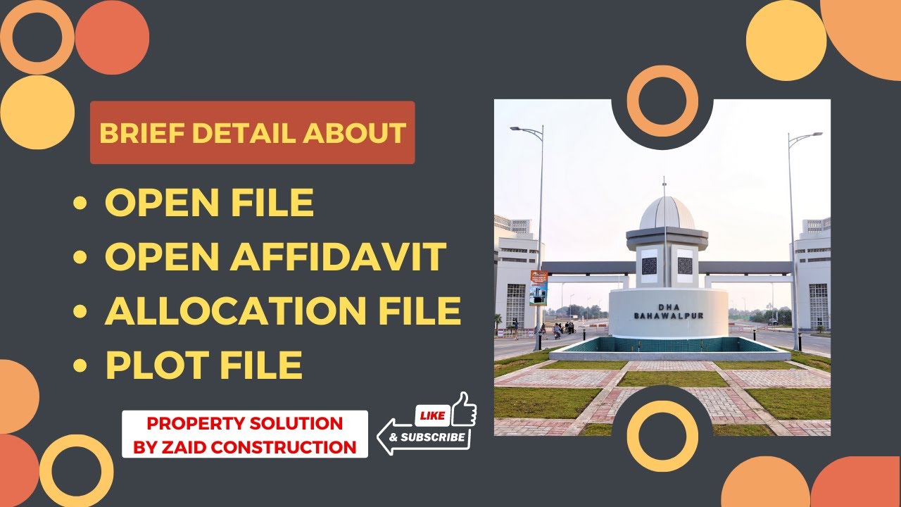Brief Detail About Open File, Open Affidavit, Allocation & File Plot File| Zaid Construction