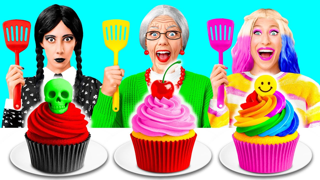 Wednesday vs Grandma Cooking Challenge | Amazing Kitchen Tricks by Fun Teen Challenge