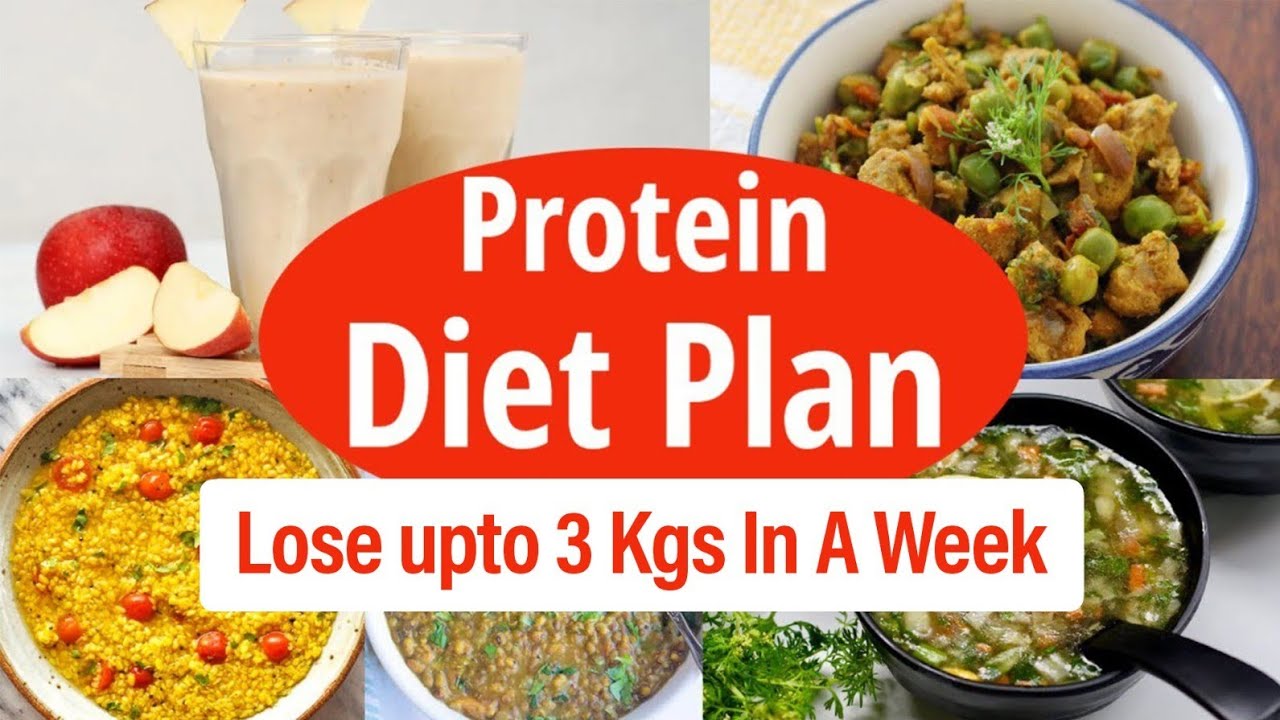 Protein Rich Diet Plan For Weight Loss | Lose 3 Kgs In 7 Days | High Protein - Full Day Diet Plan